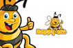design amazing mascot bee logo