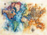 do custom watercolor wedding map