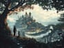 draw the landscape illustration or concept art