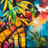 paint real graffiti art on the street wall