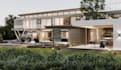 villa house, tiny home design,modern villa outdoor, seat terrace render,backyard