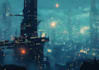 create cyberpunk futuristic city art