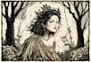 engraving linocut style digital drawing art