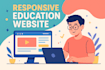 create an education website with HTML, CSS, js