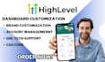 white label gohighlevel dashboard setup gohighlevel saas