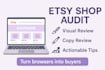 do a complete etsy shop audit with SEO tips to boost sales