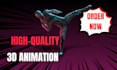 create custom 3d animations for characters or products