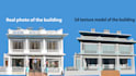 make low poly 3d city texture models