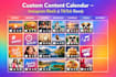 create a monthly social media content calendar for instagram tiktok