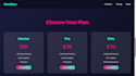 design a futuristic website template with neon effects