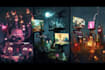 draw 2d sprite, game art, game environment and character design