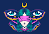 draw trippy psychedelic logo for your business