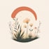 design botanical boho minimalist logo design