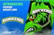 make unique mascot hooligan rhinoceros logo