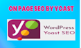 do wordpress  onpage SEO optimization with yoast