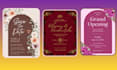 design invitation cards for weddings, birthdays, and events