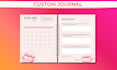 design custom journal, printable planner, checklist on canva