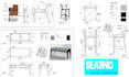 do seating shop drawings for sofa,chair with autocad