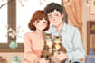 draw a anime couple character art anime style