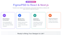 build react js next js website with tailwind css