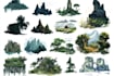illustrate environments, landscapes, board game, concept art