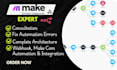 make com fix, setup make com make API webhook, integromat, n8n API automation