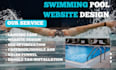design wordpress swimming pool website, landscape, front yard website design