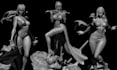 sculpt 3d nsfw female character model 3d print anime figures in zbrush blemder
