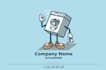create cartoon t shirt cleaning laundry logo
