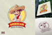 make professional mexican food mascot logo