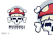 do custom mushroom skull logo