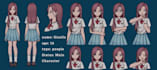 draw a character reference sheet in anime style