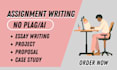 do your assignment, project work, essay writing for college and university