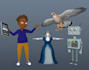 create custom 3d models, rig and animate in maya or blender