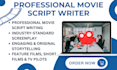 industry standard movie script writing tv pilot movie script