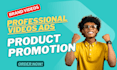 create a professional promotional video, commercial short video ads