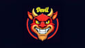do devil mask mascot logo design with company