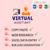 do data collection, virtual assistant, data entry, web research tasks