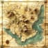 make a fantasy map with parchment style for storybook