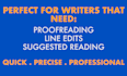 provide proofreading notes on your spec script for slates and meetings