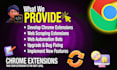 develop or upgrade any kind of chrome extensions
