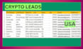 provide crypto leads  in USA UK and canada