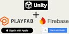 integrate firebase and playfab in unity games