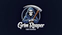 do grim reaper mascot logo with company name
