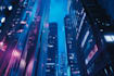 do cyberpunk futuristic city art