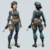 draw 2d game art military character design