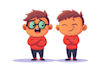 draw simple cute 2d cartoon character in my style