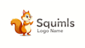 do squirrel mascot logo design set with company