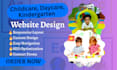 create kindergarten, preschool, childcare, daycare and assisted living website