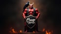 do devil with crow mascot logo with company